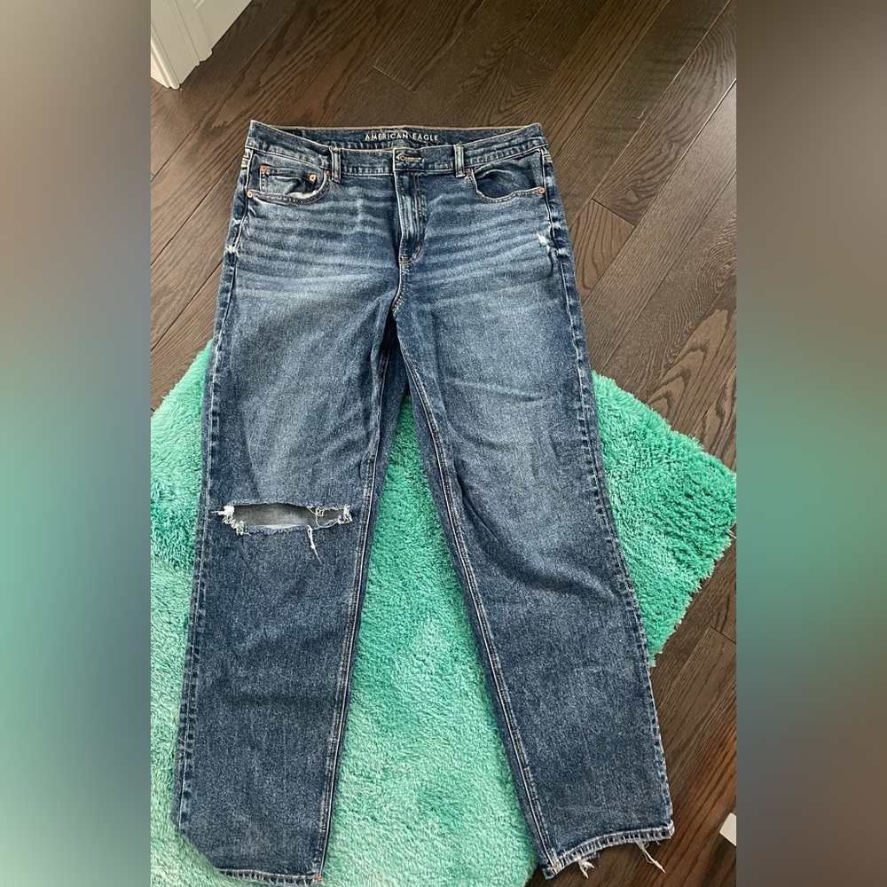 American Eagle Dark Blue Denim Jeans 16 Long